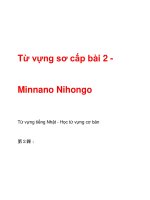 Từ vựng sơ cấp bài 2 - Minnano Nihongo pps