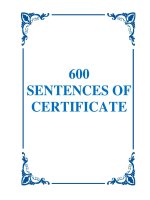 600 SENTENCES OF CERTIFICATE pot