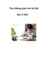 Tạo không gian cho bé khi học ở nhà pot