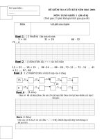 ĐỀ THI CUỐI NĂM HỌC 2009 - 2010