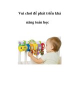 Vui chơi để phát triển khả năng toán học ppt