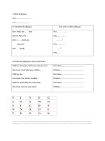 bài tâp unit 1 lớp 6