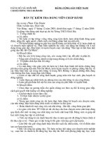 Bản kiểm tra đảng viên chấp hành