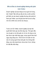 Bốn sai lầm các doanh nghiệp thường mắc phải trên Twitter potx