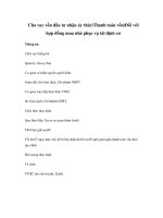 Cho vay vốn đầu tư nhận ủy thácThanh toán vốnĐối với hợp đồng mua nhà phục vụ tái định cư pdf