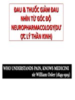 ĐAU & THUỐC GiẢM ĐAU NHÌN TỪ GÓC ĐỘ NEUROPHARMACOLOGY ppt