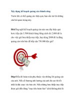 Xây dựng kế hoạch quảng cáo thành công potx