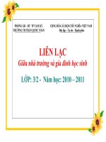 LỚP 3-2 NH: 2010-2011
