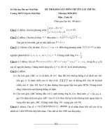 ĐỀ THI KHẢO SÁT MÔN CHUYÊN LẦN THỨ BA Môn : Toán 10 potx