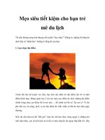 Mẹo siêu tiết kiệm cho bạn trẻ mê du lịch ppt