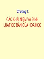 CÁC KHÁI NIỆM VÀ ĐỊNH LUẬT CƠ BẢN CỦA HÓA HỌC ppt