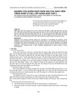 NGÔN NGỮ PHẢN HỒI CỦA GIÁO VIÊN TIẾNG PHÁP Ở CÁC LỚP SONG NGỮ CẤP II ppsx