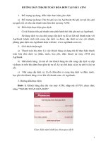 HƯỚNG dẫn THANH TOÁN hóa đơn tại máy ATM