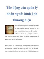 Tác động của quản lý nhân sự tới hình ảnh thương hiệu doc