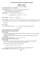 Đề thi thử đại học - cao đẳng môn Toán năm 2011 - đề số 5 pdf