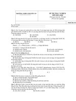 Đề thi trắc nghiệm môn hoá học pptx