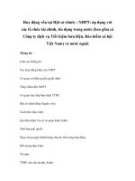 Huy động vốn tại Hội sở chính – NHPT: áp dụng với các tổ chức tài chính, tín dụng trong nước (bao gồm cả Công ty dịch vụ Tiết kiệm bưu điện, Bảo hiểm xã hội Việt Nam) và nước ngoài docx