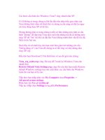 Các bước cấu hình cho Windows Vista/7 chạy nhanh như XP ppsx