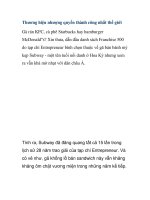 Thương hiệu nhượng quyền thành công nhất thế giới potx