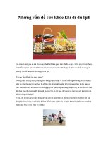 Những vấn đề sức khỏe khi đi du lịch ppsx