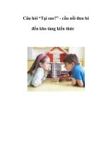 Câu hỏi “Tại sao?” - cầu nối đưa bé đến kho tàng kiến thức docx