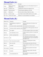 Phrasal verbs and Examples