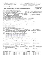 Đề kiểm tra hóa học lớp 10 ppt
