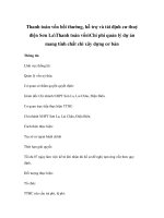 Thanh toán vốn bồi thường, hỗ trợ và tái định cư thuỷ điện Sơn LaThanh toán vốnChi phí quản lý dự án mang tính chất chi xây dựng cơ bản potx