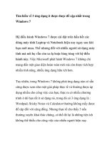 Tìm hiểu về 3 ứng dụng ít được được đề cập nhất trong Windows 7 doc