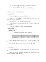 Gợi ý bài giài TN môn Địa lý 2010