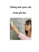 Những thói quen xấu trong giờ học ppsx
