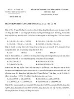 ĐỀ THI THỬ ĐẠI HỌC CAO ĐẲNG ĐỢT 2 – NĂM 2010  MÔN HOÁ HỌC MÃ ĐỀ THI: 216