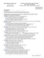 ĐỀ CHÍNH THỨC MÔN ANH KHỐI D NĂM 2010 - MÃ ĐỀ 529 potx