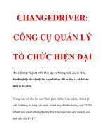 CHANGEDRIVER: CÔNG CỤ QUẢN LÝ TỔ CHỨC HIỆN ĐẠI pps
