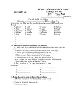 Đề thi thu vao lop 10 THPT ANH VAN đợt 3 nam 2010-2011