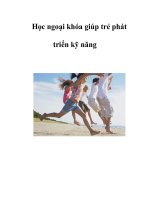 Học ngoại khóa giúp trẻ phát triển kỹ năng docx