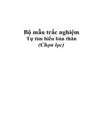 Bộ mẫu tự trắc nghiệm tìm hiểu bản thân