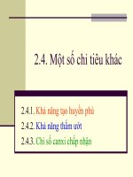 Chất hoạt động bề mặt - Một số chỉ tiêu khác potx