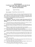 bài thu hoạch và đăng ký thực hiên 2 chuyên đề học tập và lam theo tấm gương đ HCM