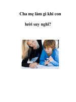 Cha mẹ làm gì khi con lười suy nghĩ? ppsx