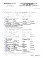 ĐỀ CHÍNH THỨC MÔN PHÁP VĂN KHỐI D NĂM 2009 - MÃ ĐỀ 169 ppsx