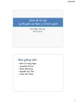 kinh tế học vĩ mô: lý thuyết và ứng dụng chính sách bài giảng mở đầu doc