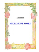 giáo trình học microsoft word