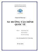 Chuyên đề khoa học XU HƯỚNG TÀI CHÍNH QUỐC TẾ