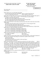 Đề thi thử đại học môn Sinh học - Mã đề 132 pdf
