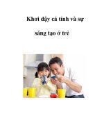 Khơi dậy cá tính và sự sáng tạo ở trẻ pdf