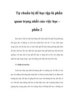 Tự chuẩn bị để học tập là phần quan trọng nhất của việc học - phần 2 pptx