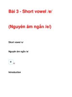 Bài 3 - Short vowel /e/ doc