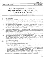 Quy phạm khảo nghiệm trên đồng ruộng hiệu lực phòng trừ bọ trĩ hại lúa của các thuốc trừ sâu