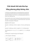 Giải nhanh bài toán hóa học bằng phương pháp đường chéo pot